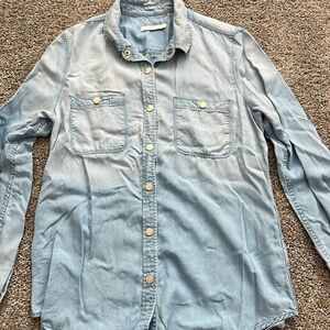 Seven for mankind soft denim button down shirt in size M.